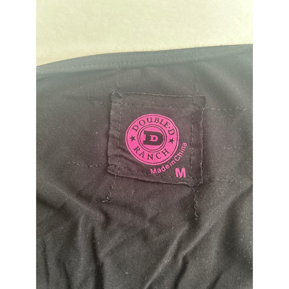 Double D Ranchwear Black Embroidered Tunic Top V-Neck Oversized Boho Fit = XL - Picture 6 of 6
